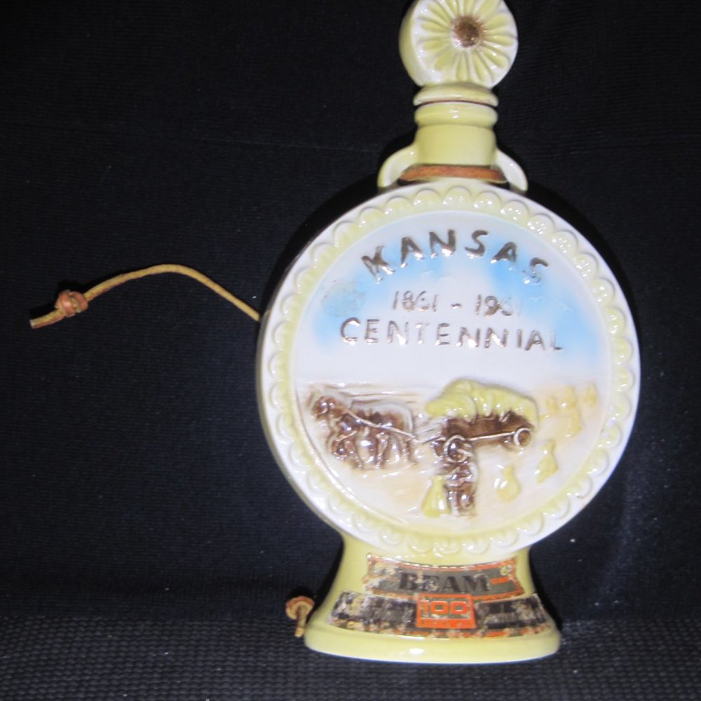 Jim Beam 1961 Kansas Centennial Regal China Whiskey Decanter 12"
